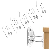5 Set Anti Tip Furniture Anchors, Stainless Steel Christmas Tree Wall Anchor Furniture Straps for Child or Pet Safety
