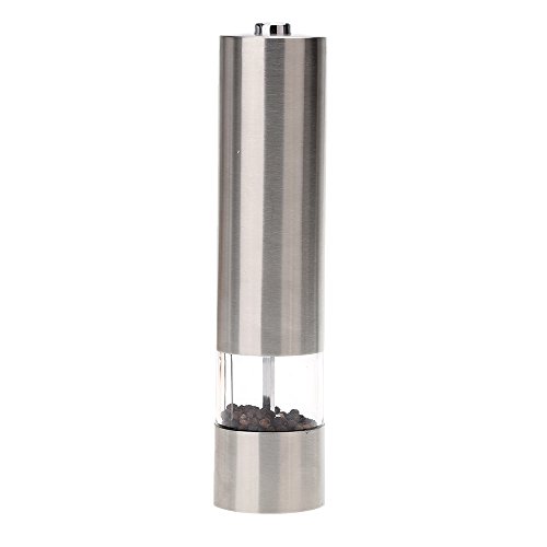 DECDEAL Aço inoxidável moinho de Muller de moedor de pimenta elétrico portátil com luz cozinha tempe