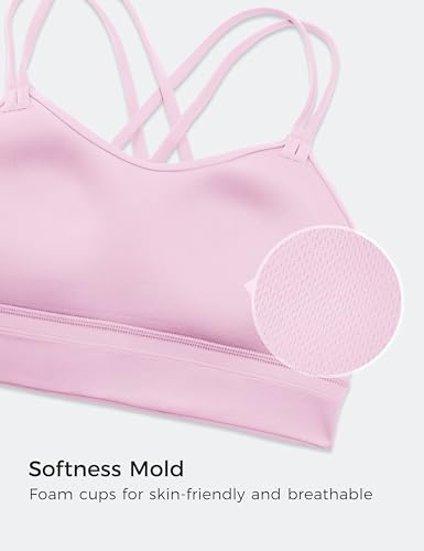 Image of CRZ YOGA Softness Mold Butterluxe Sports Bras | Molded Cup, Light Support, Yoga, Extremely Soft, Longline, Strappy Back, Scoop Neck, for Women