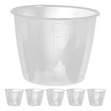 Artibetter 6 Tazas Medidoras Reutilizables de 160ml para Arroz y Agua, Hechas de Pp Transparente, Ideales para Cocina Escala de Medición Precisa