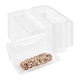 SHOWCASE YOUR DISHES: Durable PET plastic clamshell containers designed to present your culinary creations stylishly and efficiently. Present your dishes easily! CLAMSHELL DESIGN: Featuring an innovative clamshell design, these plastic containers ave...