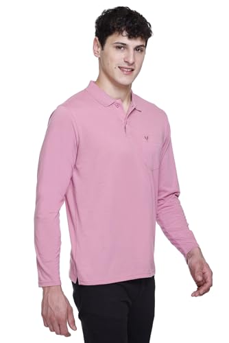 Image of Polo Full Sleeve t Shirt for Men Cotton with Pocket and Collar - Regular Fit Tshirt