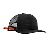 BRUNT Curved Brim Snapback - Black - Work Hat with Built-in Pencil Holder - One Size Fits Most