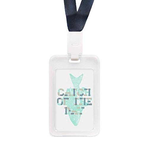 Étui protection transparent carte d'identité motif poisson bleu rigide Catch