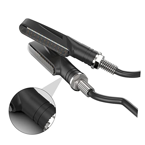Wakauto 4 Pcs Sinal De Volta Luz De Freio Da Motocicleta Indicadores De Motocicleta Pisca Luz Âmbar
