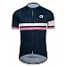 Coconut Men's Shorts Sleeve Cycling Jersey Tops Bike Clothing Biking Shirt with 3 Pockets (M, Navy)