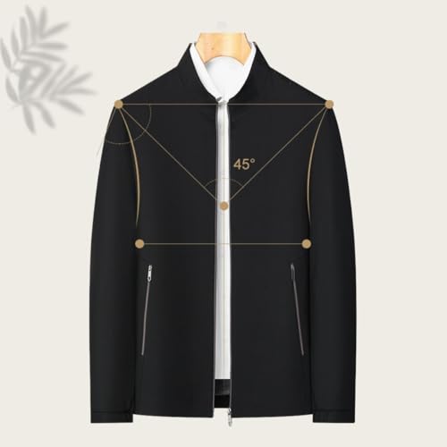 Men's Standing Collar Zipper Casual Jacket, Men Lightweight Business Casual Windbreaker Jacket, Leisure Jackets2