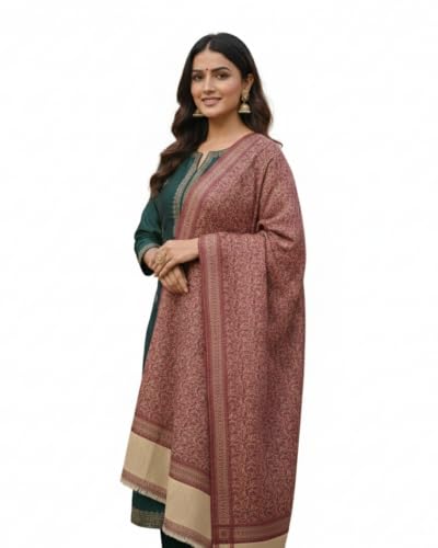 Image of KTI Women stylish multicolor embroidered woolen shawl