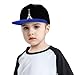 Paris Eiffel Tower Snapback Hat Boys Girls Fashion Hip Hop Adjustable Flat Bill Hat Blue