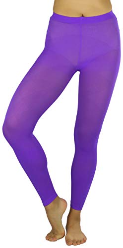 Image of ToBeInStyle Women's Opaque Ankle Long Nylon Footless Fun Tights Pantyhose