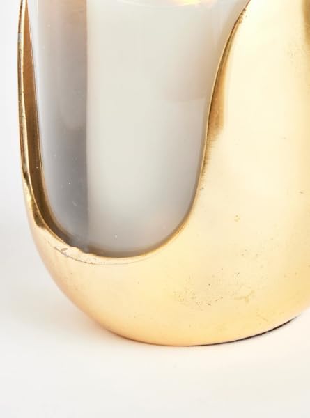 Small Gold Aida Hurricane Candle Holder 4.75"