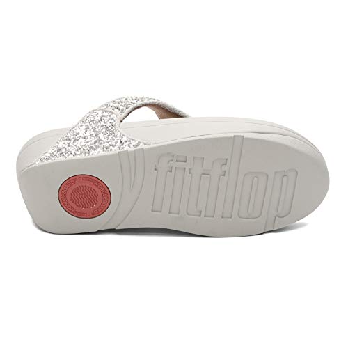 Image of FitFlop Lulu Multi-Tonal Glitter Toe-Post Sandals