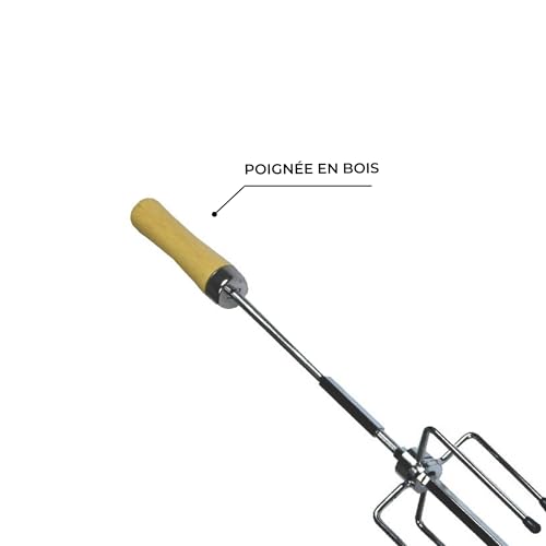 Cook’in Garden – Grillspieß 85 cm, kompatibel mit Drehspießmotor AC084, robustes Zubehör für Fleisch und Geflügel, ideal für die Grill-Rotisserie