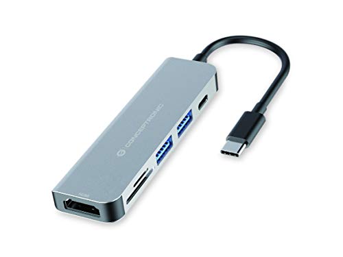 ADAPTADOR USB-C 6EN1 CONCEPTRONIC DONN02 HDMI USB-C USB 3.0 LECTOR SD