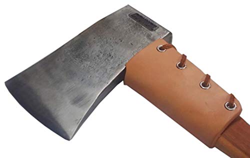 US Made Top Grain Leather Axe Collar w/Eyelets & Laces