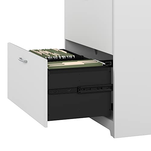 Bush Furniture Cabot 2 Drawer Lateral File Cabinet, White #TOP5