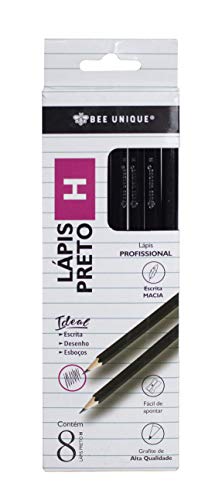 Lápis Preto H Com 8 Un Hexagonal Madeira
