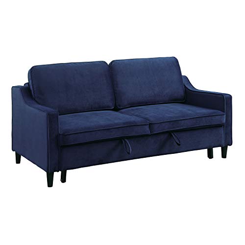 Lexicon Maston Convertible Studio Sofa Bed, Navy #TOP26