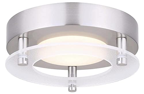 Patriot Lighting Raiden Brushed Nickel Integrated LED Flush Mount Ceiling Light