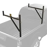 ELEVATE OUTDOOR Steel Adjustable No Drill Ladder Rack for Pickup Trucks, Telescoping Legs - 250 lb. Capacity