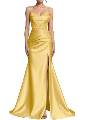 Robe de bal en satin à fente : le confort d'un grand soir