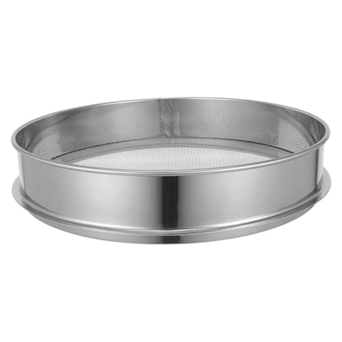 Kisangel Setaccio Circolare in Acciaio Inossidabile 30 CM per Setacciatura Terra e Compost, Strumento Pratico per Orto e Attività di Giardinaggio