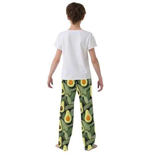 Funny Avocado Fruit Long Pajama Pants Elastic Waist PJ Bottoms with Pockets S A1122574