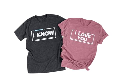 I Love You I Know Couples Matching Outfits Casual Short Sleeve Tops Holiday Couple Shirt Funny Graphic Tees