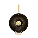 bulk buys Wok with Easy to Clean Coated Surface Kitchen Essentials, Regular, Black