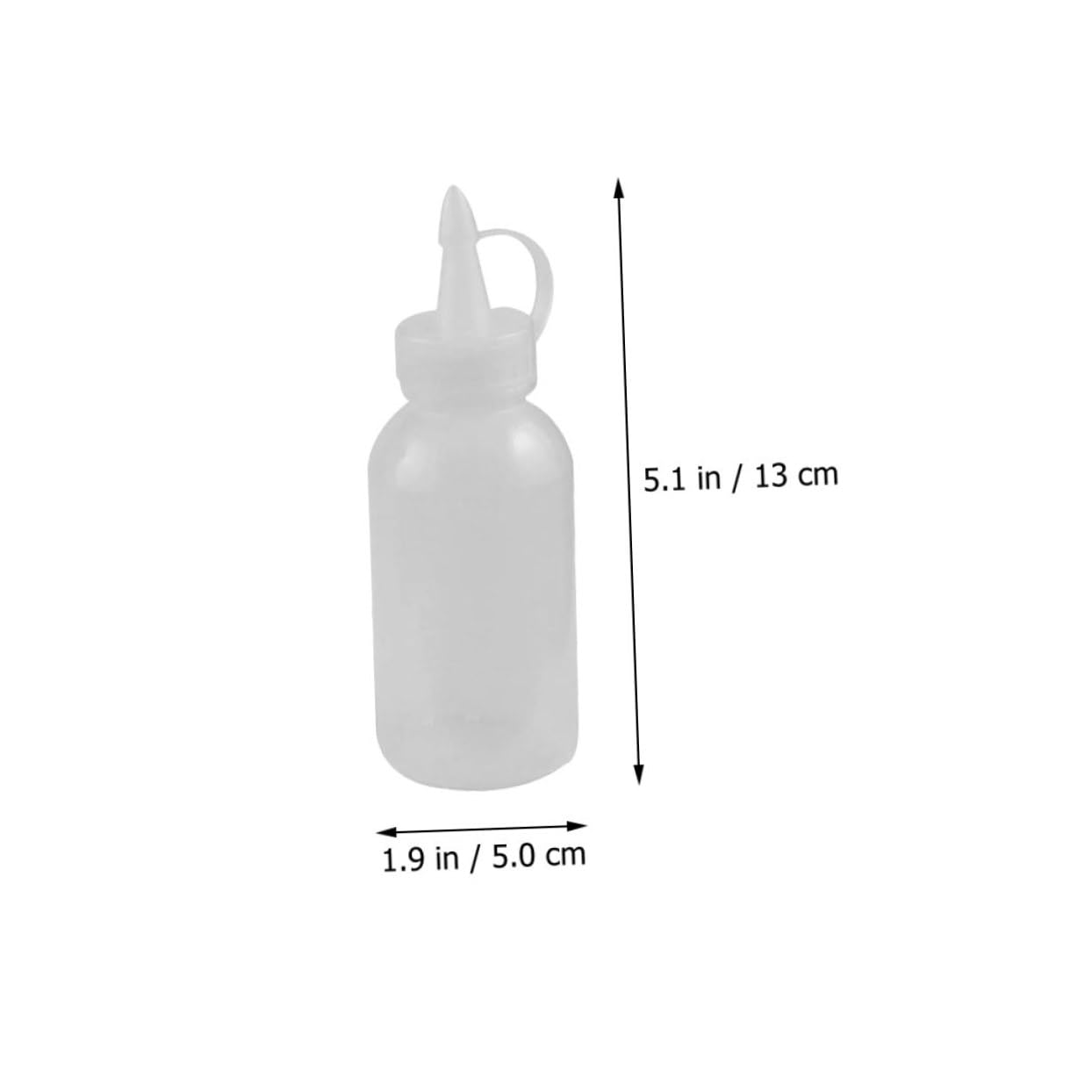 WOONEKY 10pcs Squeeze Sauce Bottle Condiment Dispenser Bottles Mustard Dispenser Condiment Bottles Container for Food Honey Squeeze Bottle Vinegar Pourer White Food Grade Plastic re-usable