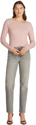 Tommy Hilfiger Damen Langarmshirt Slim Fit Rundhalsausschnitt, Rosa (Foggy Pink), XXS – Ansicht 4