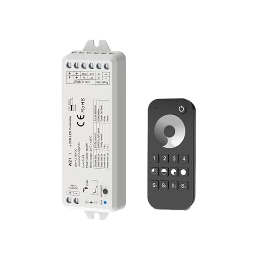 Atenuador LED WZ1 de dos canales y 2,4G para regular el brillo de tiras LED sin parpadeos