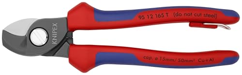 Knipex Tools 95 12 165 T BKA 6 1/2" Cable Shears, Tether Attachment-Comfort Grip,