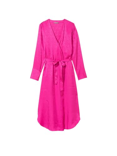 Victoria's Secret Icon Satin Long Robe - Lencería para mujer (talla XS a XXL), Fucsia Frenesí, X-Large/XX-Large