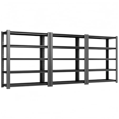 Image of 3500 LBS Heavy Duty Garage Shelving, 48 inch W x 20 inch D x 72 inch H Metal Storage Shelves, Adjustable Boltless Steel Storage Rack for Garage, Basement, Warehouse, Pantry 3PACK