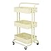 Produktbild Hochleistungs-Lagerwagen 3-Schicht-Werkzeug Autoscheibe Herausnehmbare Speicher For Küche Lagerwagen Coffee Bar Badezimmer für Küche Badezimmer Schönheitssalon ( Farbe : Beige , Size : 42.8×37×82.5 )