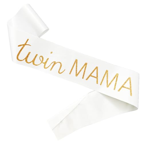 Magnusson's Garden Twin Mama Sash, Mommy of Twins Sash, Gifts for Mom-to-Be, Baby Shower Decor, Gender Reveal Decorations, Pregnancy Announcement Party Supplies