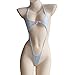 JasmyGirls Slingshot Bikini See Through Sheer Lingerie for Women Sexy Slutty Outfits Transparent Micro Swimsuit Goth One Piece Monokini