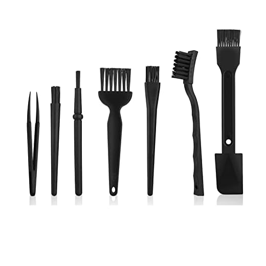 Tiesome Kit De Limpieza De Teclado De 7 Piezas, Pequeño Kit De Cepillo De Limpieza Portátil De Teclado Antiestático De Nylon Con Mango De Plástico Para Teclado De Ordenador Portátil Placas Base