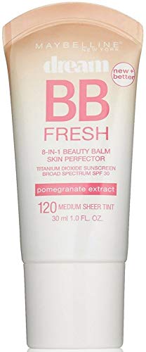 Maybelline Dream Fresh BB 8-in-1 Beauty Balm Skin Perfector SPF 30, Medium 1 oz (Pack of 2)