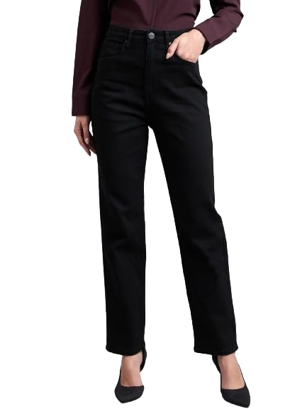 Image of Style Quotient Women Tinted Blue HIGH Rise Straight FIT Jeans