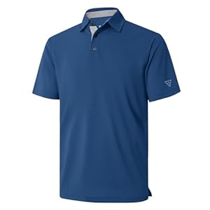 Mens Golf Shirt Short Sleeve Moisture Wicking Dry Fit Performance Solid Casual Pique Golf Polo Shirts for Men