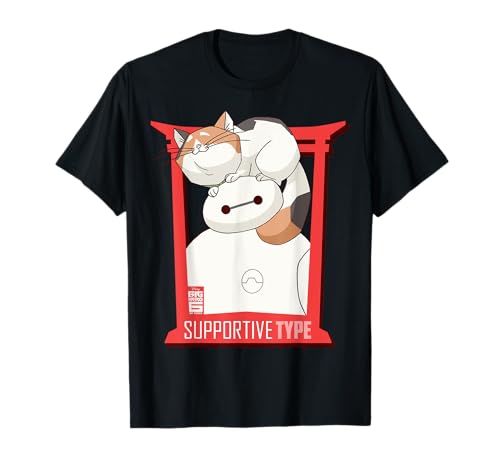 18PXBS00005A-001 Disney Big Hero 6 TV Series Baymax and Cat Maglietta