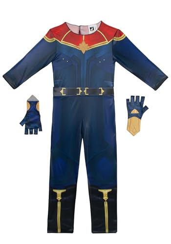Disfraz clásico Captain Marvel para niña miniatura 5