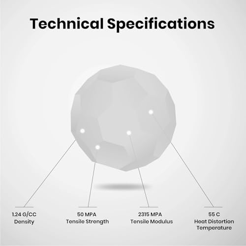 Image of NUMAKERS PLA+ 3D Printer Filament, 1.75mm, Dimensional Accuracy + /- 0.03 mm, 1 kg Spool (2.2 lbs), Compatible with Most FDM Printers (Cool Lithophane White)