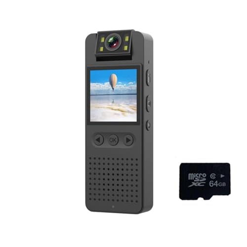 Mini cámara corporal, cámara corporal, Cámara portátil de 1080p con cámara de movimiento inalámbrica Hotspot, grabadora de aplicación de la ley de visión nocturna infrarroja de alta definición para se