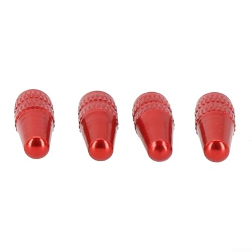 Tapas para válvula de neumático de bicicleta de aleación de aluminio compatibles AV/FV para bicicletas de carretera y MTB juego de 4 (rojo) miniatura 6