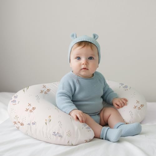 Image of Little Grape Land Nursing Pillow Covers 2 Pack, Soft & Breathable Removable Breastfeeding Pillows Covers for Feeding Pillows, Nursing Pillow Slipcover for Baby Girls Boys, (Wilderberry)