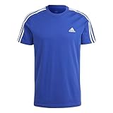 Rundhalsausschnitt adidas Men\'s M 3S SJ T T-Shirt, semi Lucid Blue/White, XXL