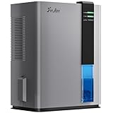 FreAire Dehumidifier for Room, Auto Shut Off | Quiet | 88 OZ Water Tank, (up to 650 sq.ft) Portable Dehumidifiers for Basement Home Bedroom Bathroom Closet RV Garage with Colorful Lights